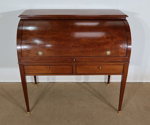 Directoire Mahogany Cylinder Desk, Early 19th Century-RVK-1406251