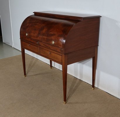 Directoire Mahogany Cylinder Desk, Early 19th Century-RVK-1406251