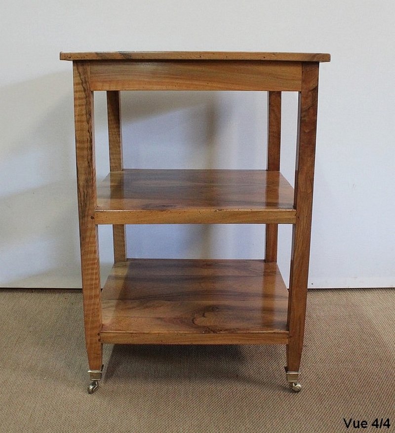 Directoire Style Blond Walnut Serving Trolley, Early 1800s