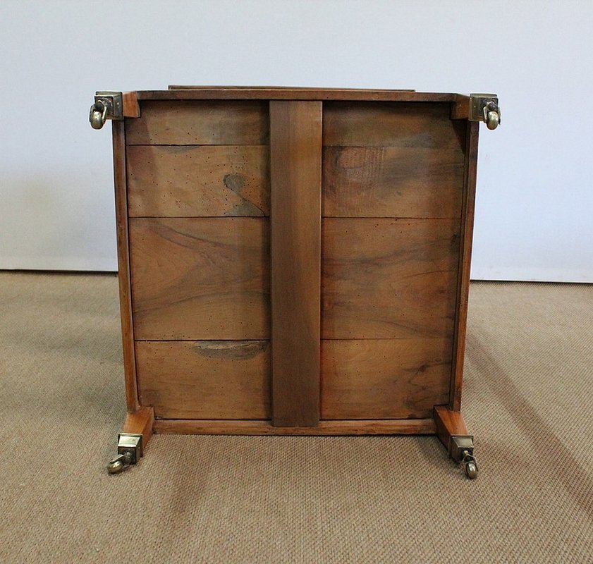 Directoire Style Blond Walnut Serving Trolley, Early 1800s