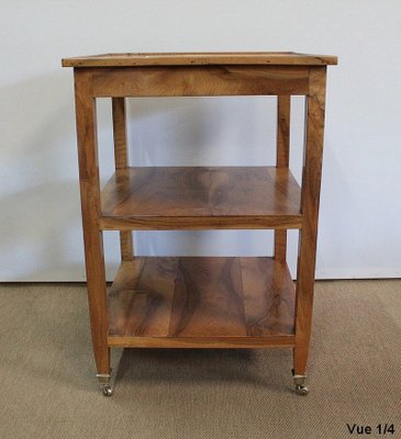 Directoire Style Blond Walnut Serving Trolley, Early 1800s-RVK-1075998