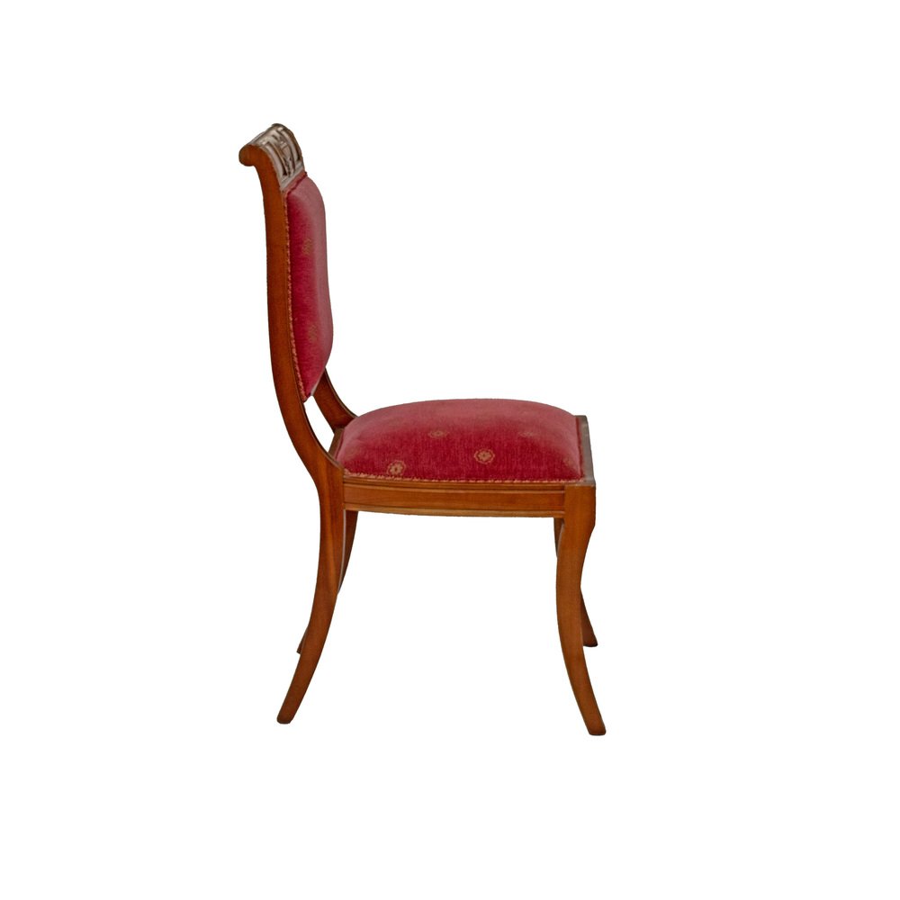 Directoire Style Chairs in Cherry Wood, 1990s, Set of 8