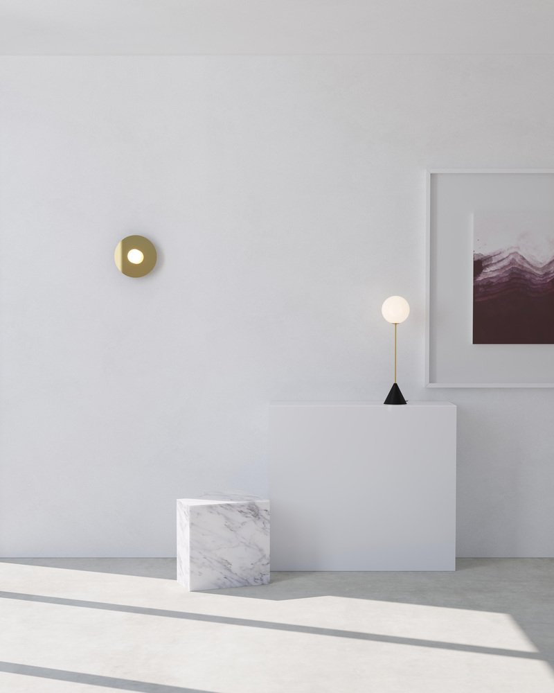 Disc and Sphere Wall Light by Atelier Areti