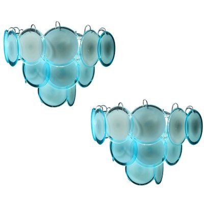 Disc Murano Chandelier from Vistosi, 1970s, Set of 2-MBH-1032168