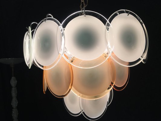 Disc Murano Chandeliers from Vistosi, 1970s, Set of 4-MBH-1032262