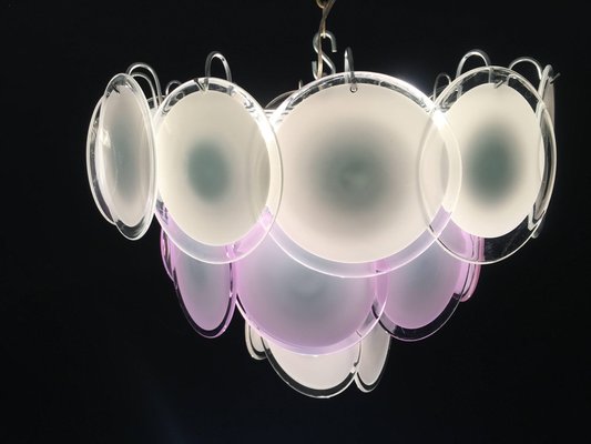 Disc Murano Chandeliers from Vistosi, 1970s, Set of 4-MBH-1032261