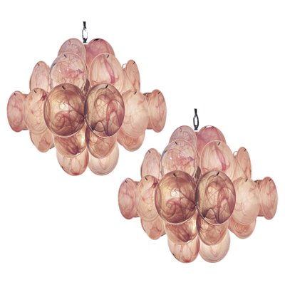 Disc Murano Glass Chandeliers, Set of 2-OVO-1253847