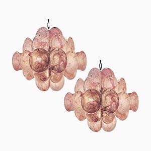 Disc Murano Glass Chandeliers, Set of 2-OVO-1253847