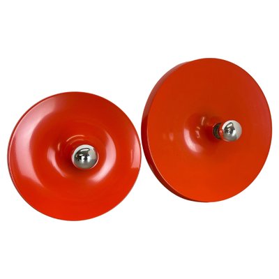 Disc Wall Lights by Honsel attributed to Charlotte Perriand, Germany, 1970s, Set of 2-QZ-1452171