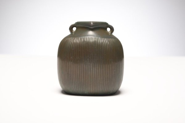 Disco Metal Vase by Just Andersen for Just Andersen, 1930s-HZO-789344