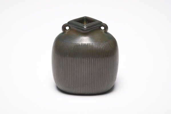 Disco Metal Vase by Just Andersen for Just Andersen, 1930s-HZO-789344