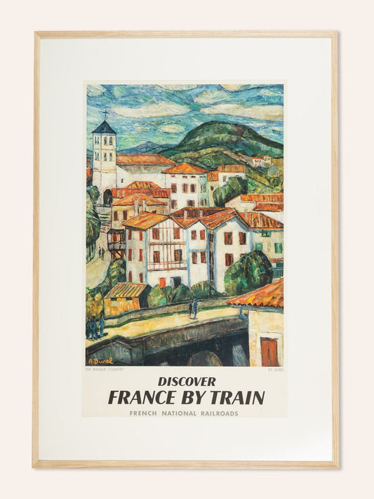 Discover France by Train Travel Poster