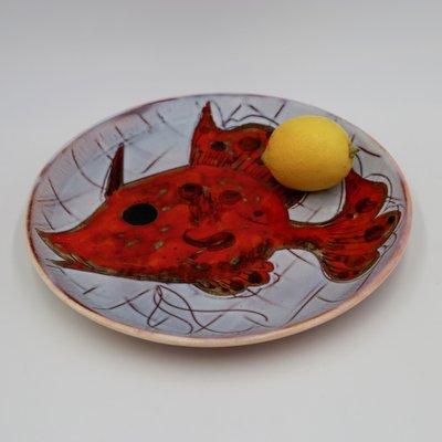 Dish with Fish Decor by Monique Brunner, 1960s-EIA-1802158