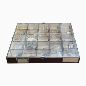 Display Cases with Various Minerals, Set of 4-RAQ-1312327