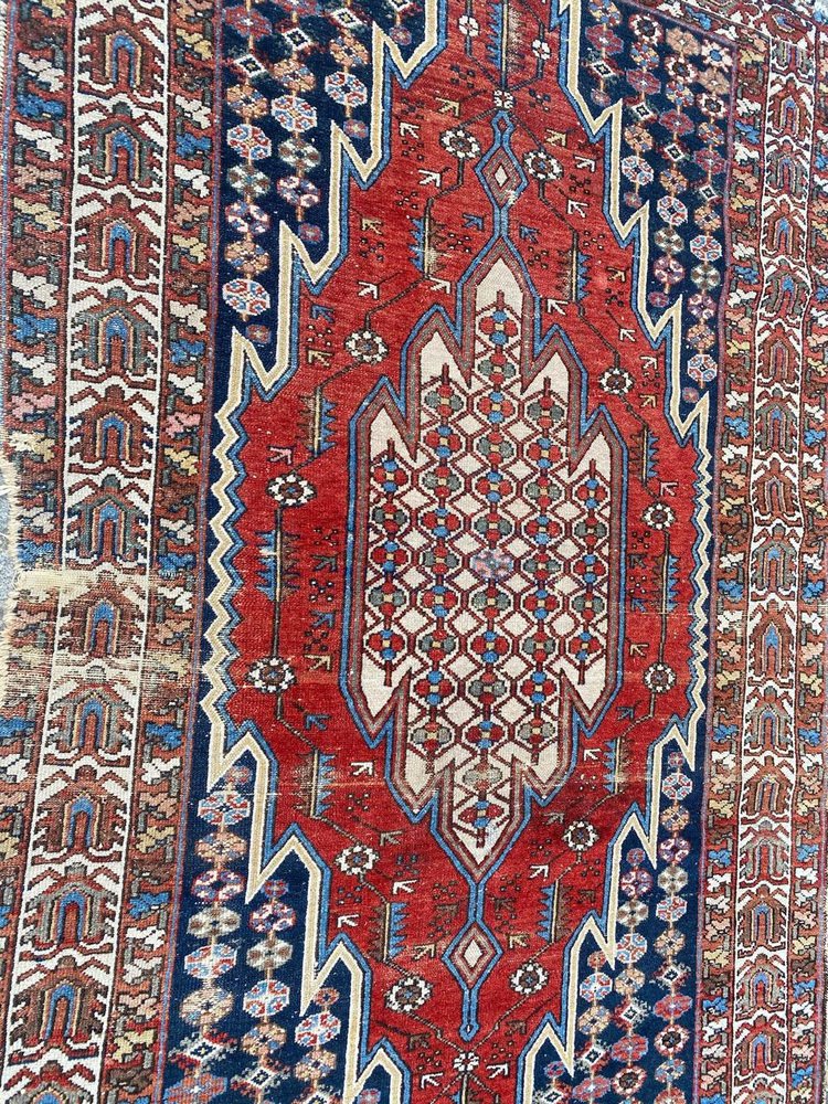 Distressed Mazlaghan Rug