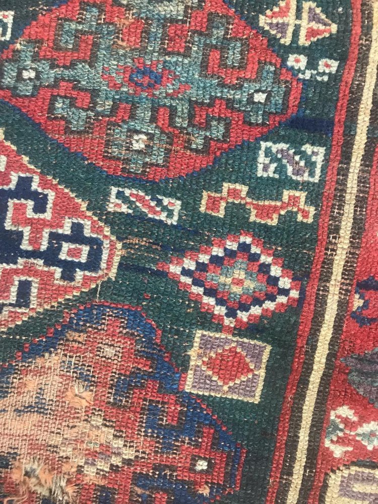 Distressed North Western Kurdish Rug