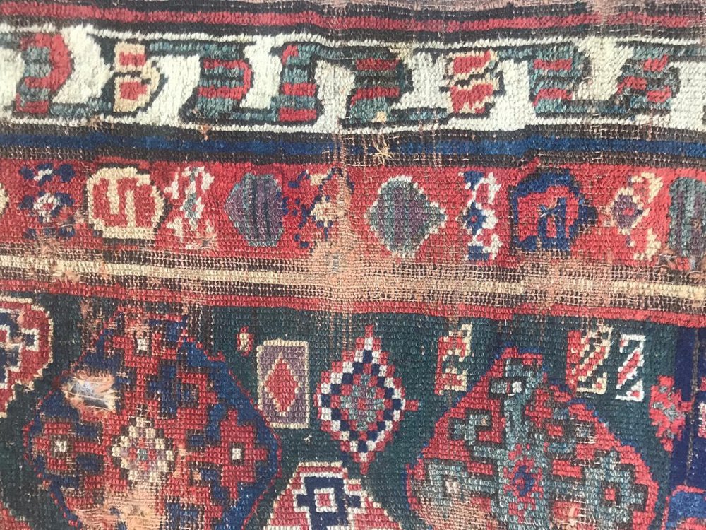 Distressed North Western Kurdish Rug