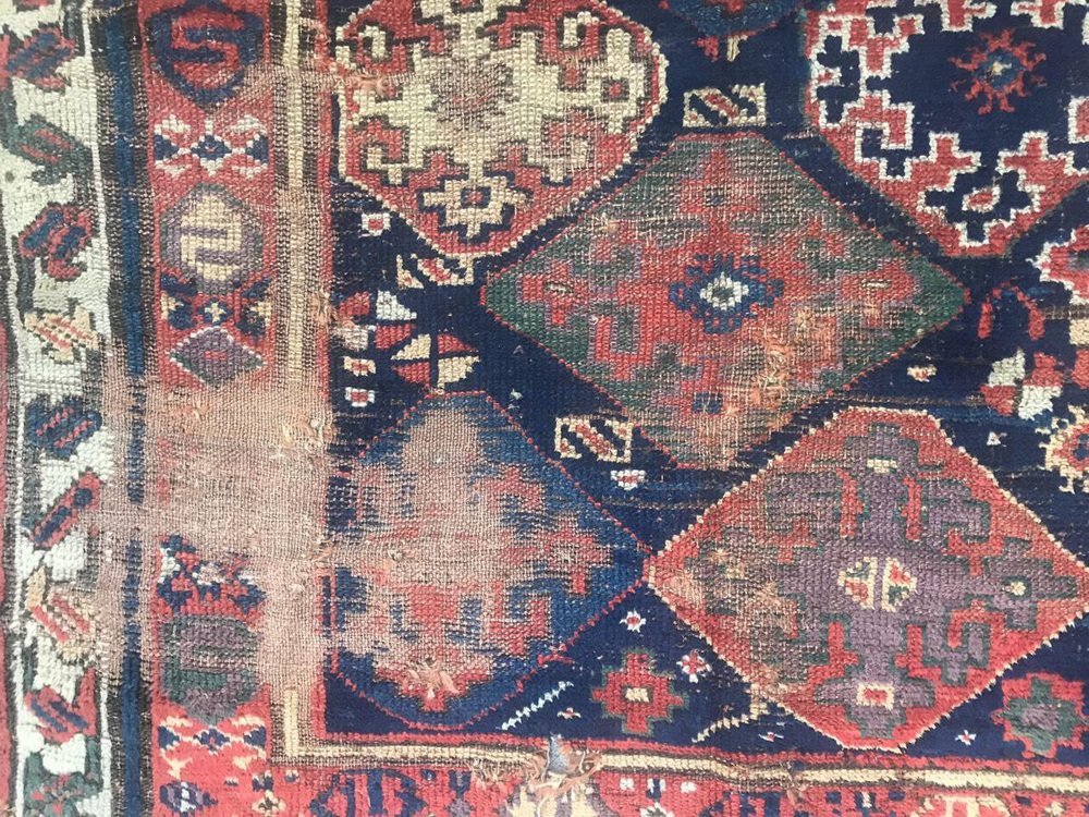 Distressed North Western Kurdish Rug