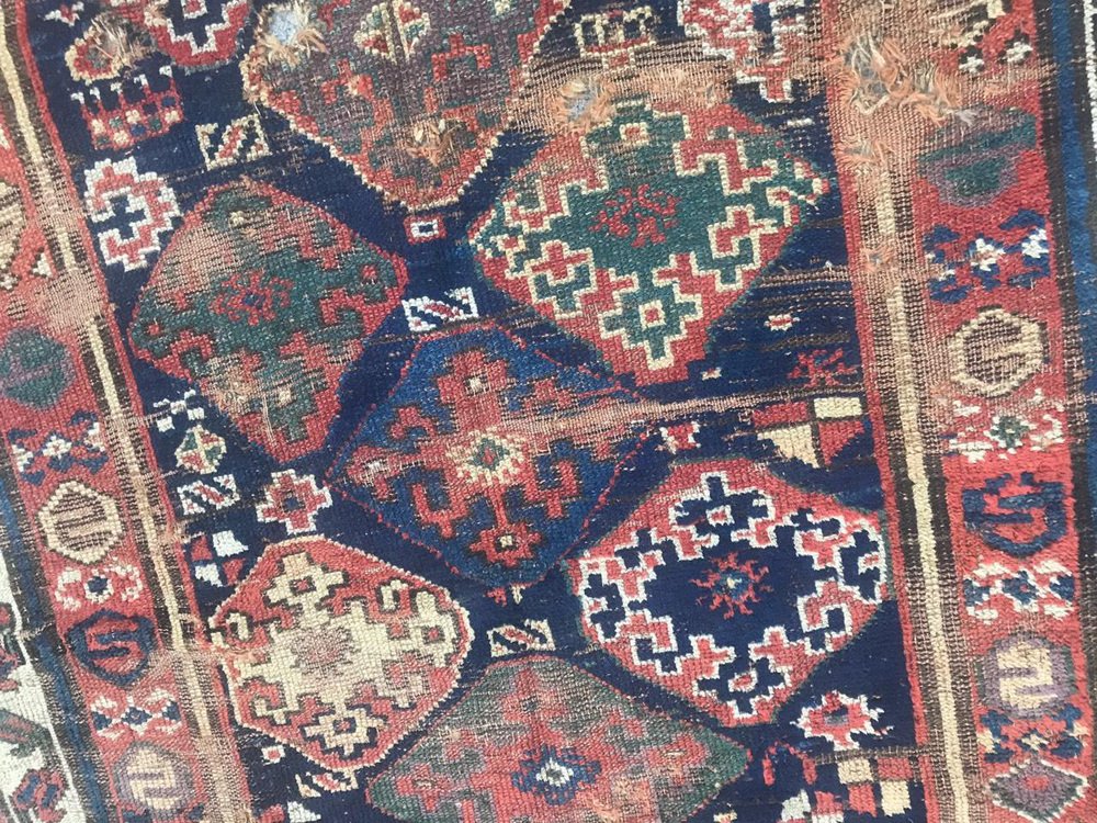 Distressed North Western Kurdish Rug