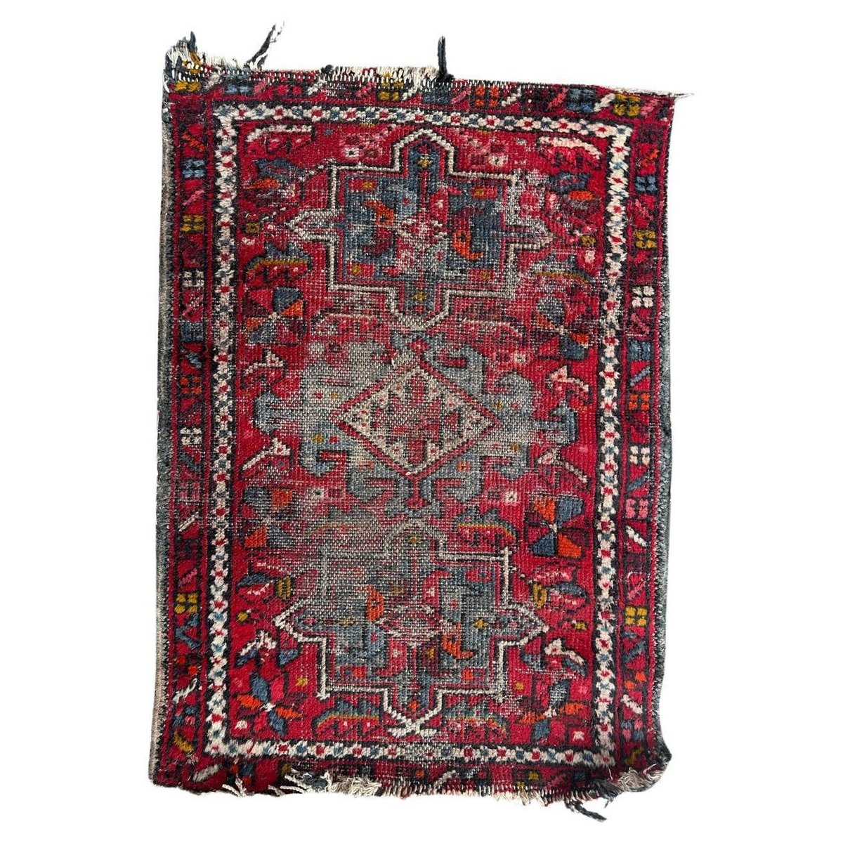 Distressed Small Heriz Rug from Bobyrugs, 1920s