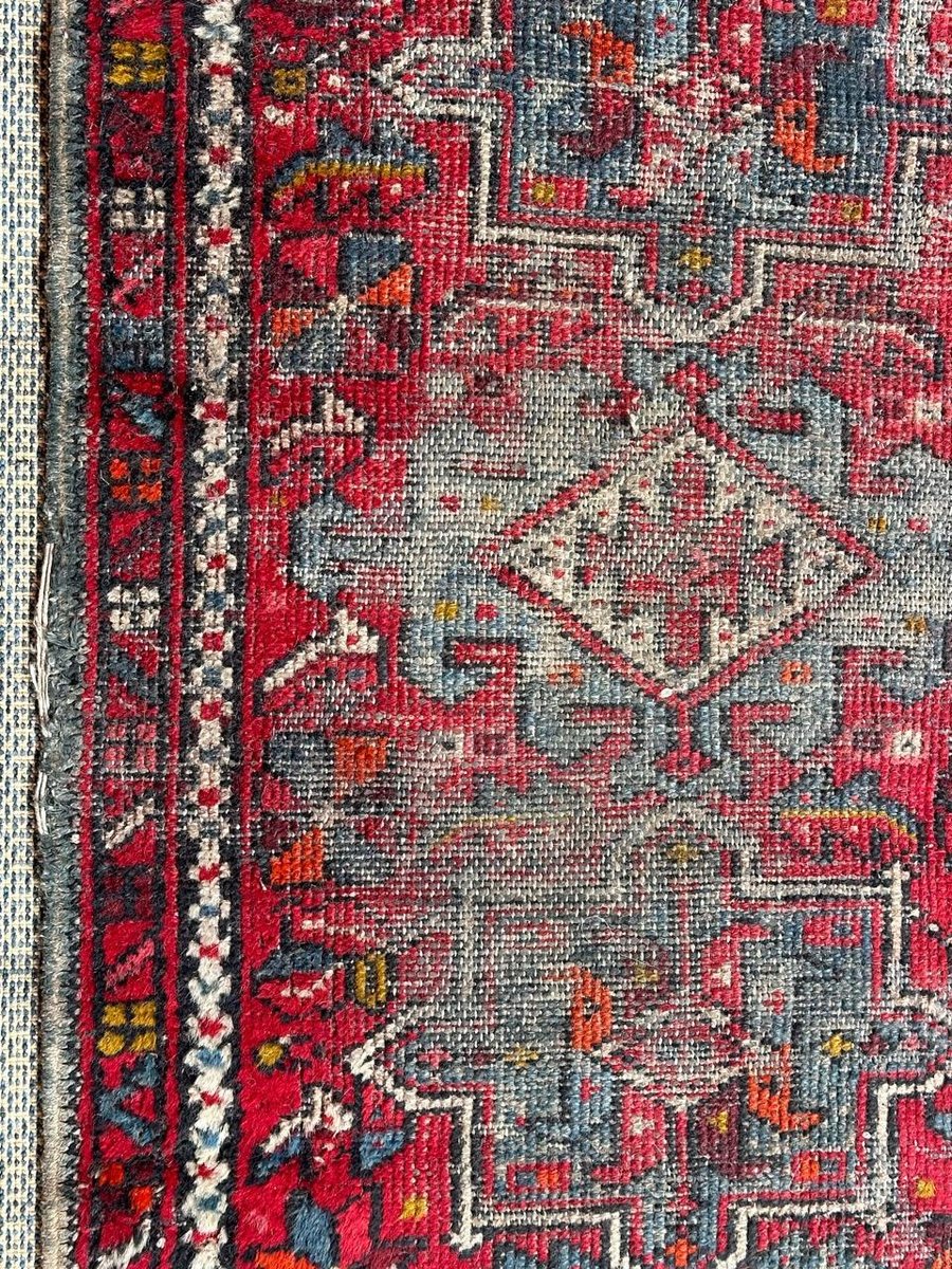 Distressed Small Heriz Rug from Bobyrugs, 1920s