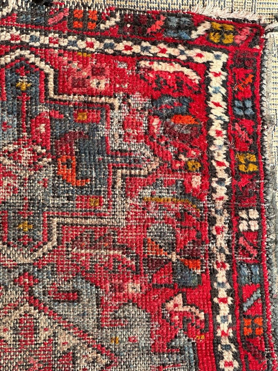 Distressed Small Heriz Rug from Bobyrugs, 1920s