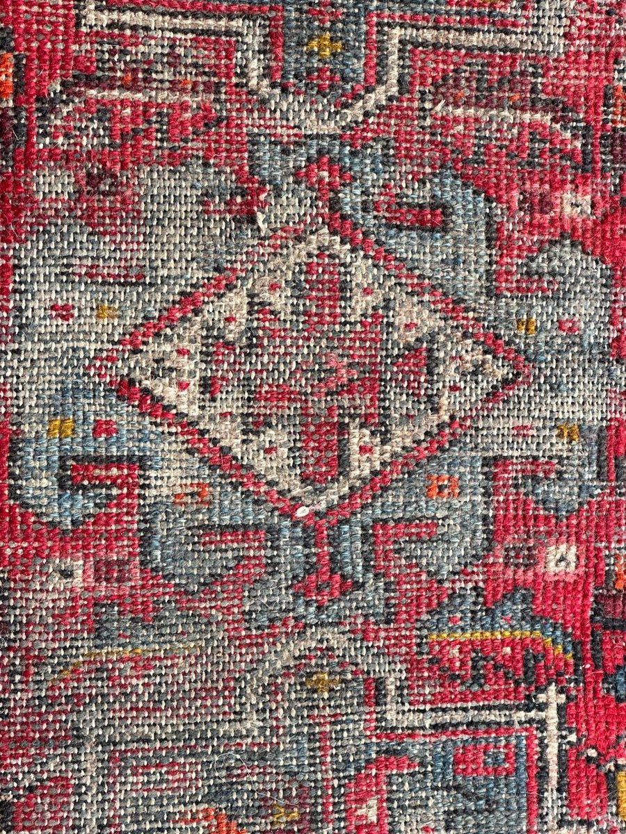 Distressed Small Heriz Rug from Bobyrugs, 1920s