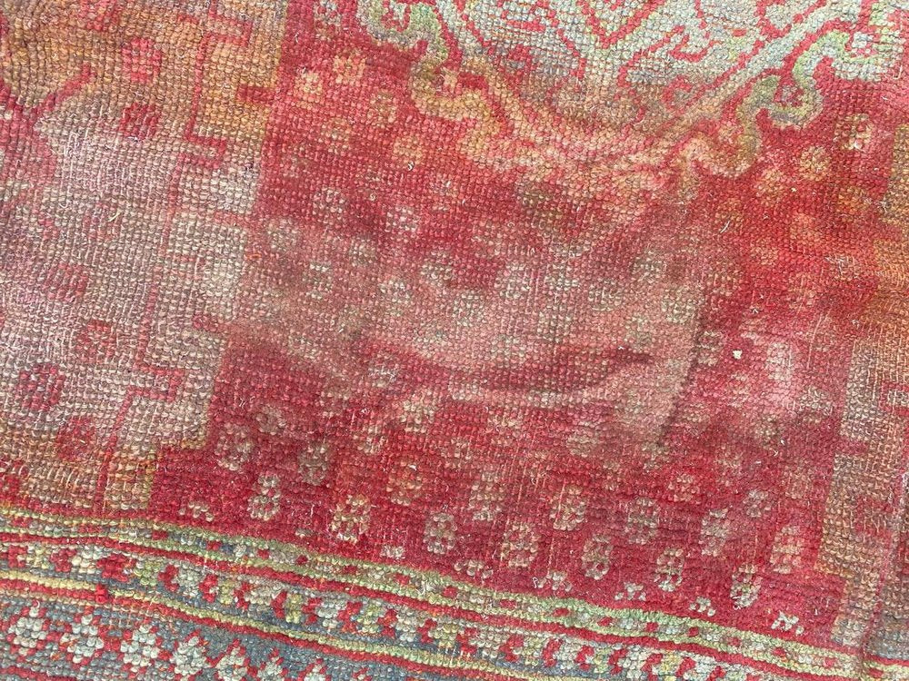 Distressed Turkish Oushak Rug