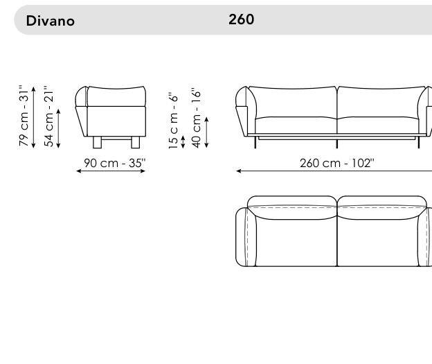 BLEND Divano 260