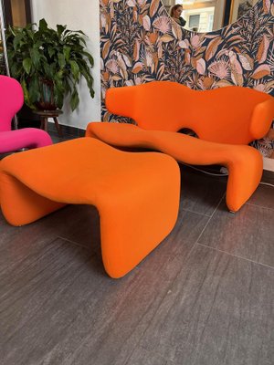 Djinn Living Room Set by Olivier Mourgue for Airborne, 1960s, Set of 3-SEI-1548977