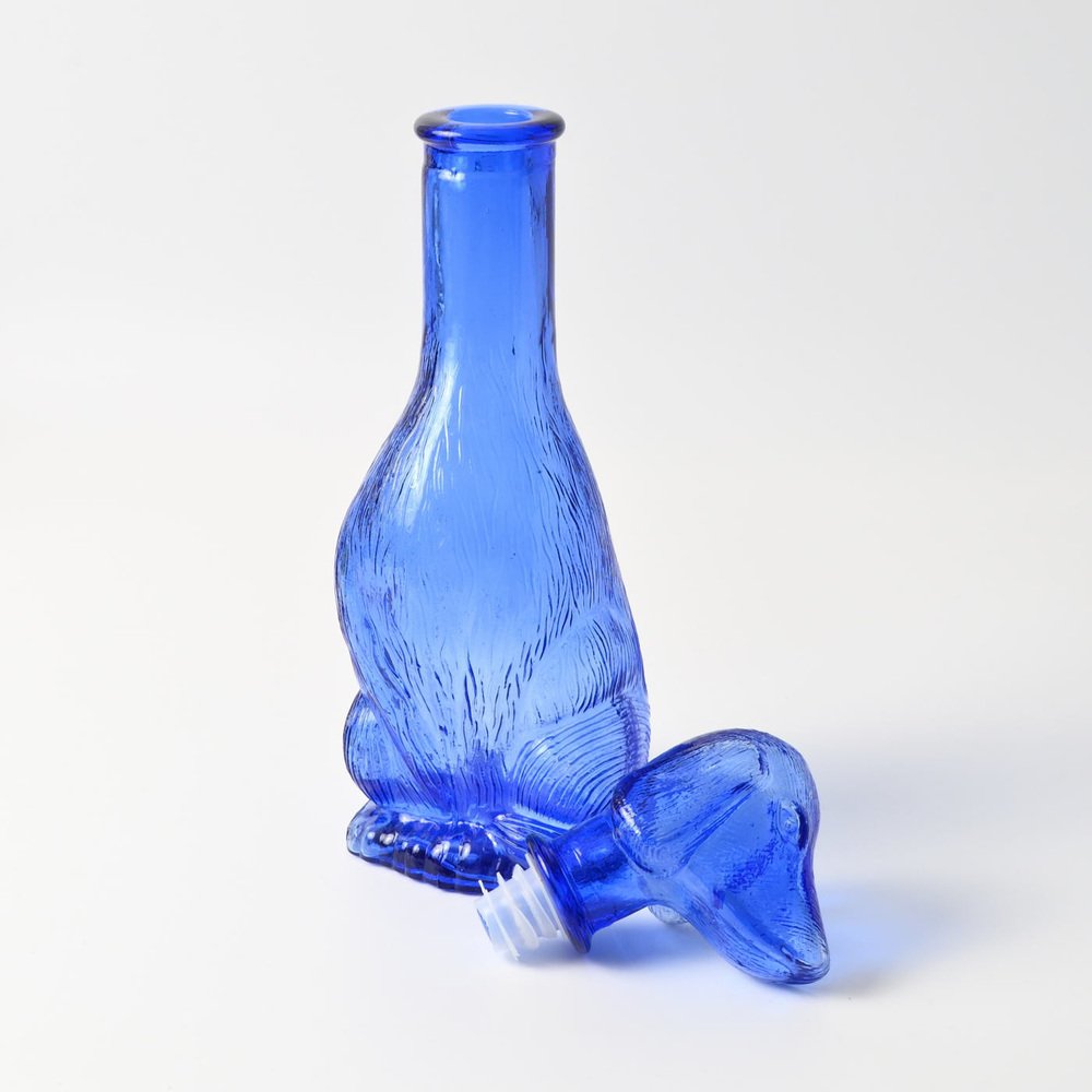 Dog-Shaped Carafe in Blue Glass from Empoli, 1960s