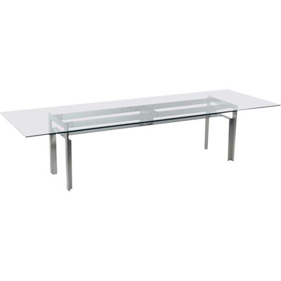 Doge Dining Table with Steel Base and Glass Top by Carlo Scarpa, 1965-XGI-1751728