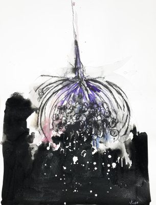 Doïna Vieru, Black Flower 3, 2023, Ink on Paper-CHG-2037213