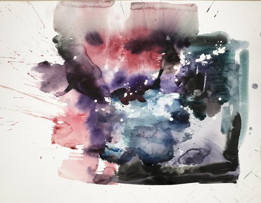 Doïna Vieru, Nebula, 2023, Watercolor on Paper-CHG-2037208