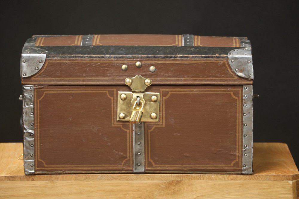 Doll Trunk with Padlock and Key, 1920s