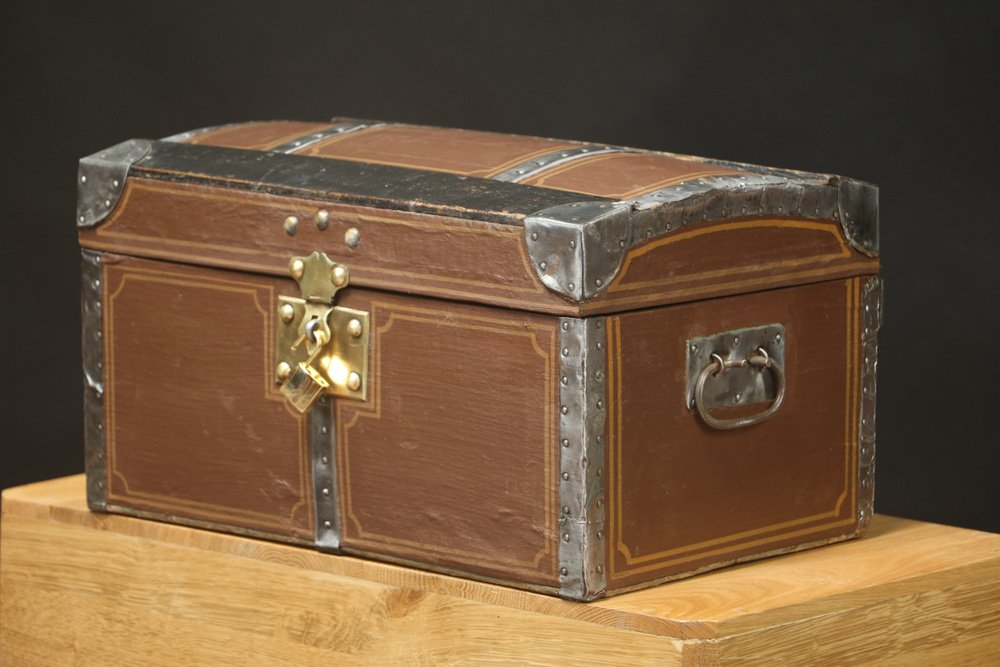 Doll Trunk with Padlock and Key, 1920s