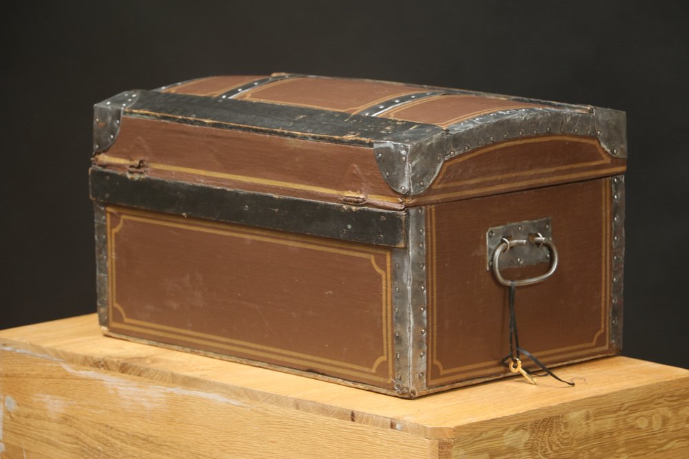 Doll Trunk with Padlock and Key, 1920s