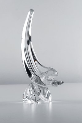 Dolphin Sculpture in Crystal Glass from Daum France, 1960s-LBS-1334809