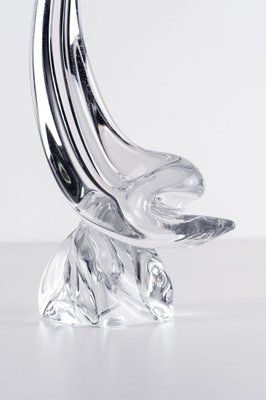 Dolphin Sculpture in Crystal Glass from Daum France, 1960s-LBS-1334809