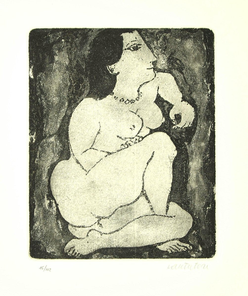 Domenico Cantatore, Nude, Etching, 1964