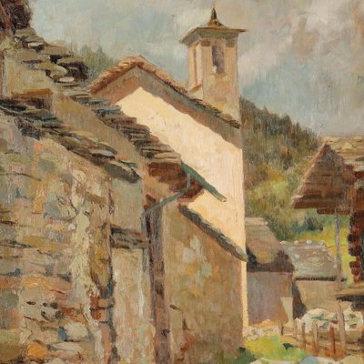 Domenico De Bernardi, Landscape, Oil on Panel-VMM-2028484