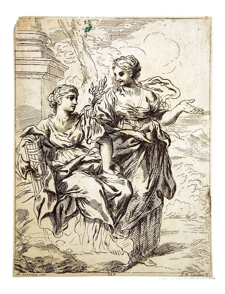 Domenico Gabbiani, Woman Figures, Etching, 1782