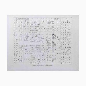 Domenico Klemi Bonatti, Hieroglyphics Alphabets, Etching, 1850s-ZCI-1788801