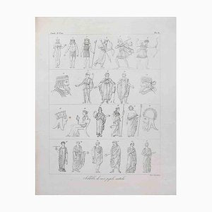 Domenico Klemi Bonatti, Various Antique Folk, Etching, 1850s-ZCI-1788543