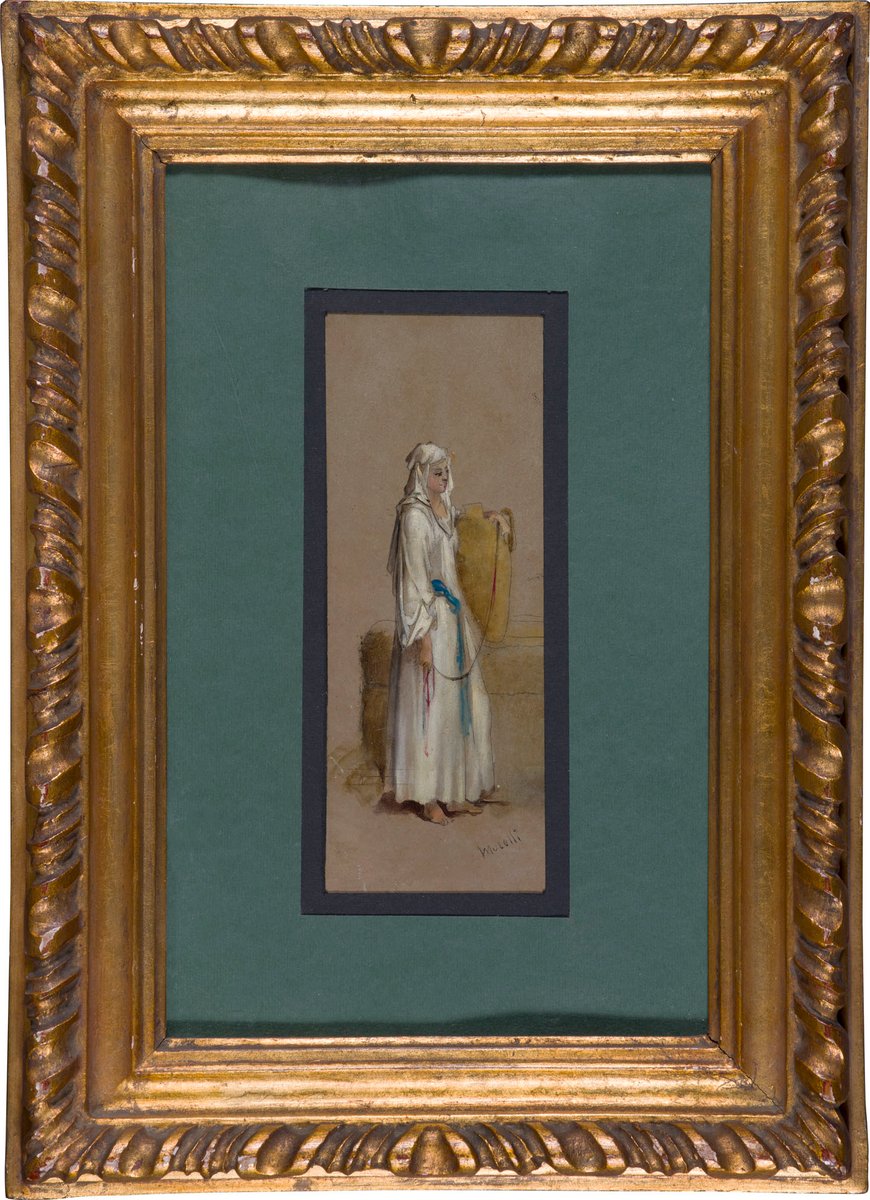 Domenico Morelli, Figure, 1800s, Watercolor