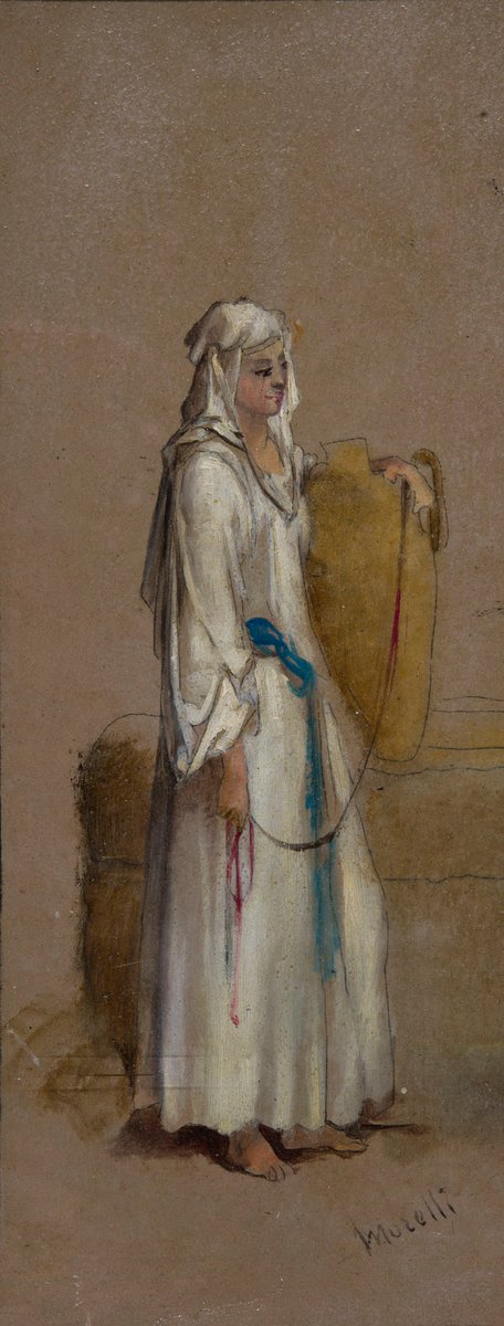 Domenico Morelli, Figure, 1800s, Watercolor