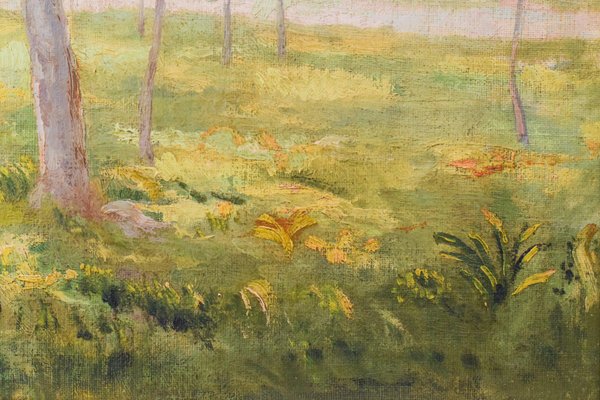 Domingo Soler Gili, Hazy Summer's Day Landscape, 1930-1950, Oil on Canvas, Framed-AOI-1106962