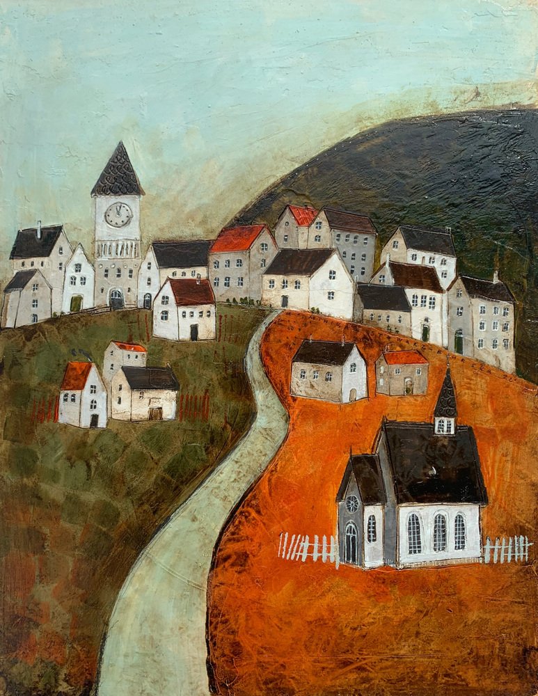 Dominika Stawarz-Burska, A Road, Mixed Media on Board, 2022