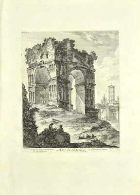 Dominique Montagù, Arch of Janus, Etching, 18th Century-ZCI-1760515