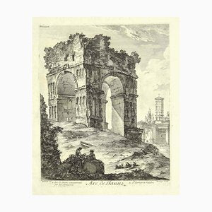 Dominique Montagù, Arch of Janus, Etching, 18th Century-ZCI-1760515